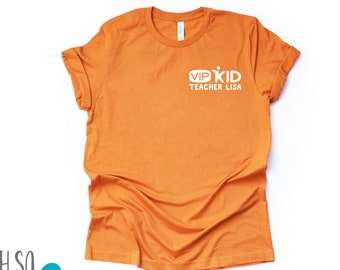 VIPKID Teacher Logo Pocket T-Shirt - ESL Tee - Custom Personalized Teachers Shirts - Bella Canvas