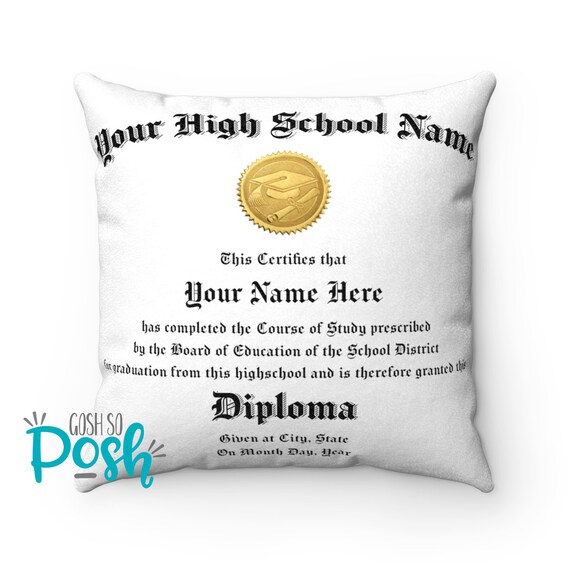 personalized graduation pillow