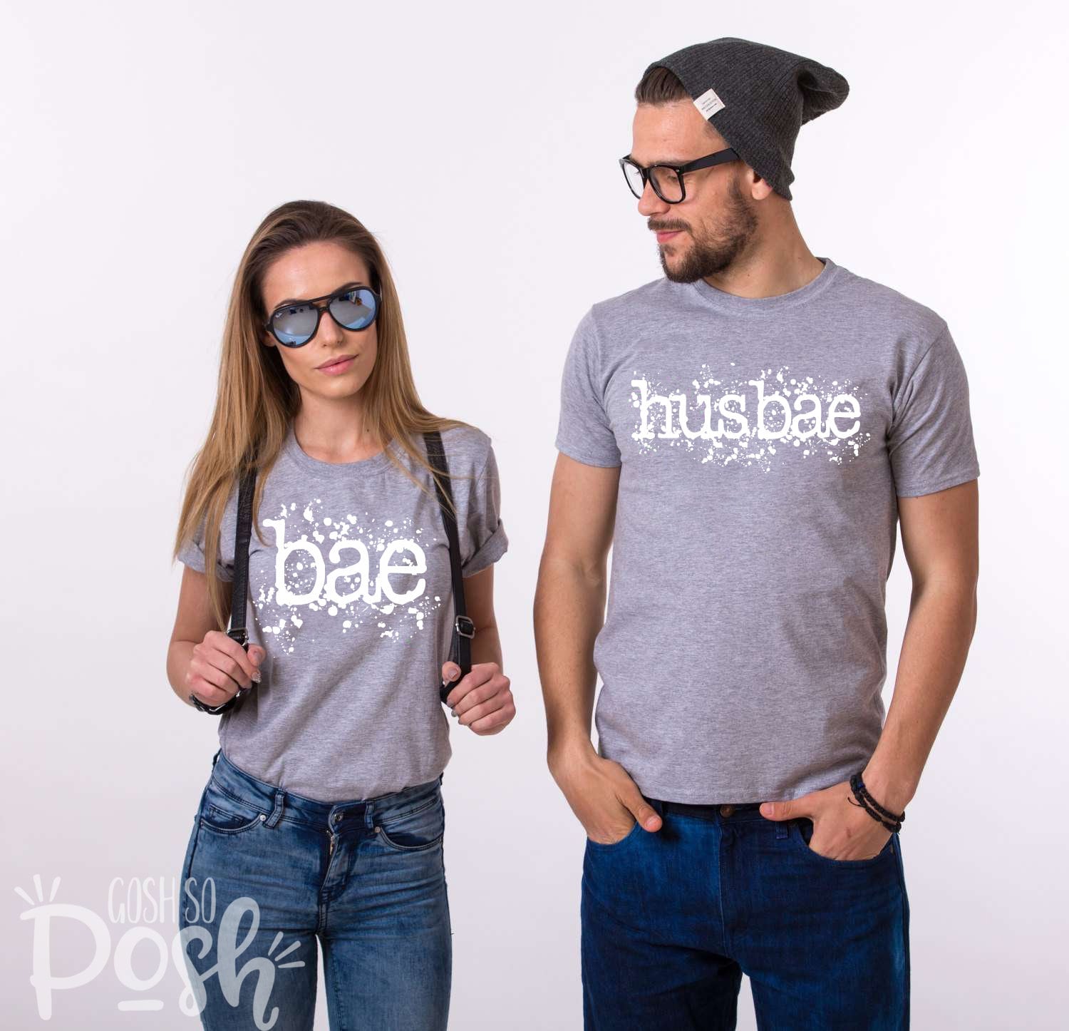 Husbae Bae Couple Shirts His and Hers 