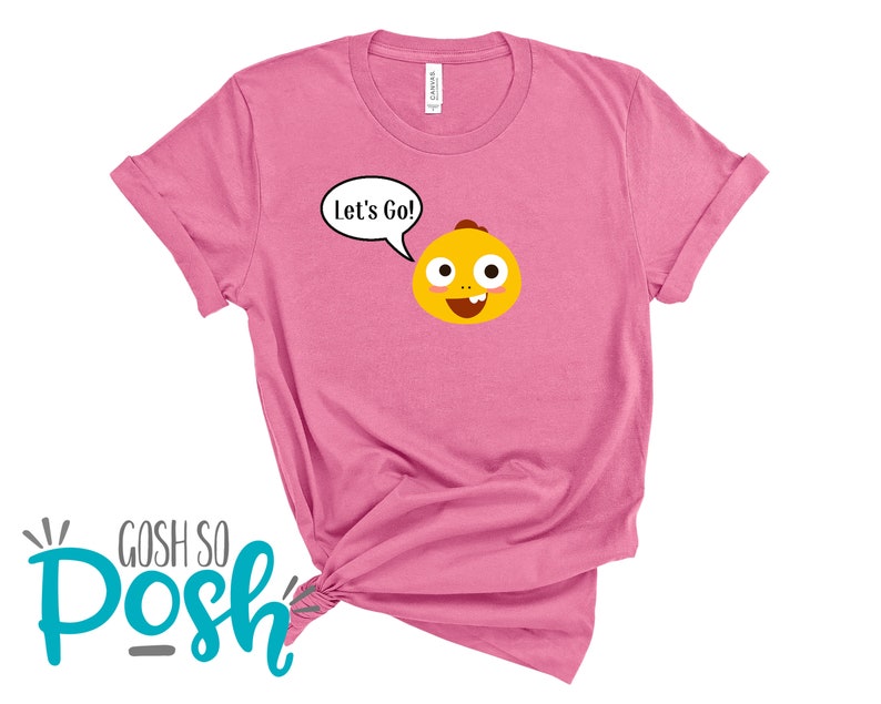 Dino Let's Go Shirt VIPKID Teacher ESL Teacher Tee Shirts For Teachers Online Teaching T-Shirts Charity Pink