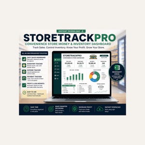 Lager- och försäljningsspårning för närbutiker | Resultat- och kostnadsöversikt | Excel-kalkylblad | StoreTrackPro