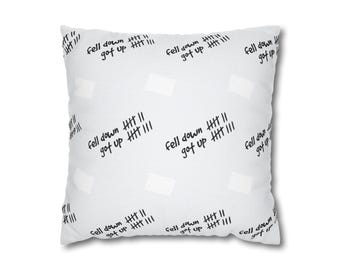 Funda de almohada "Me caí, me levanté" / Frase inspiradora