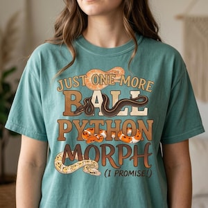 Einzigartiges T-Shirt mit Königspython-Motiv, Comfort Colors® Reptilien-T-Shirt mit Grafik, Geschenk für Schlangenliebhaber, T-Shirt für Python-Halter, Reptilienbekleidung