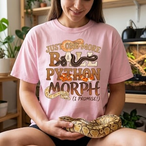 Unique Ball Python Morph Shirt, Comfort Colors® Reptile Hobbyist Graphic Tee, Snake Lover Gift, Pet Python Keeper T-Shirt, Reptile Apparel