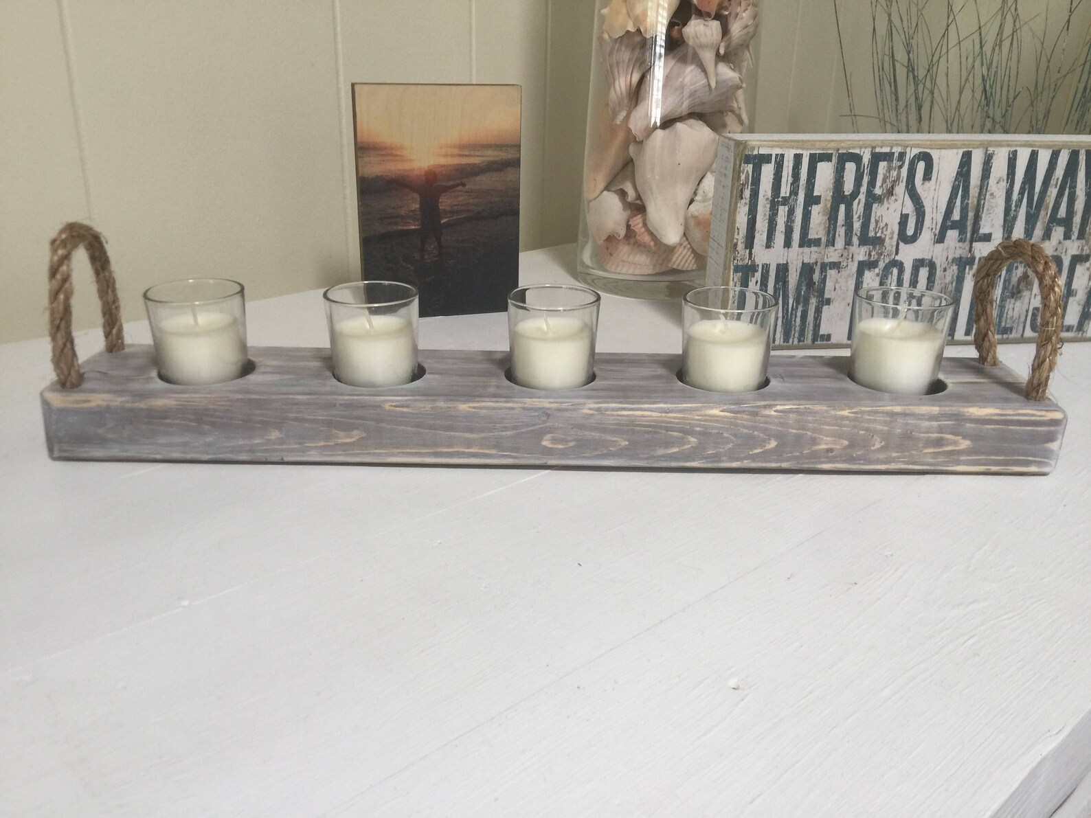 Driftwood Votive Candle Holder Etsy