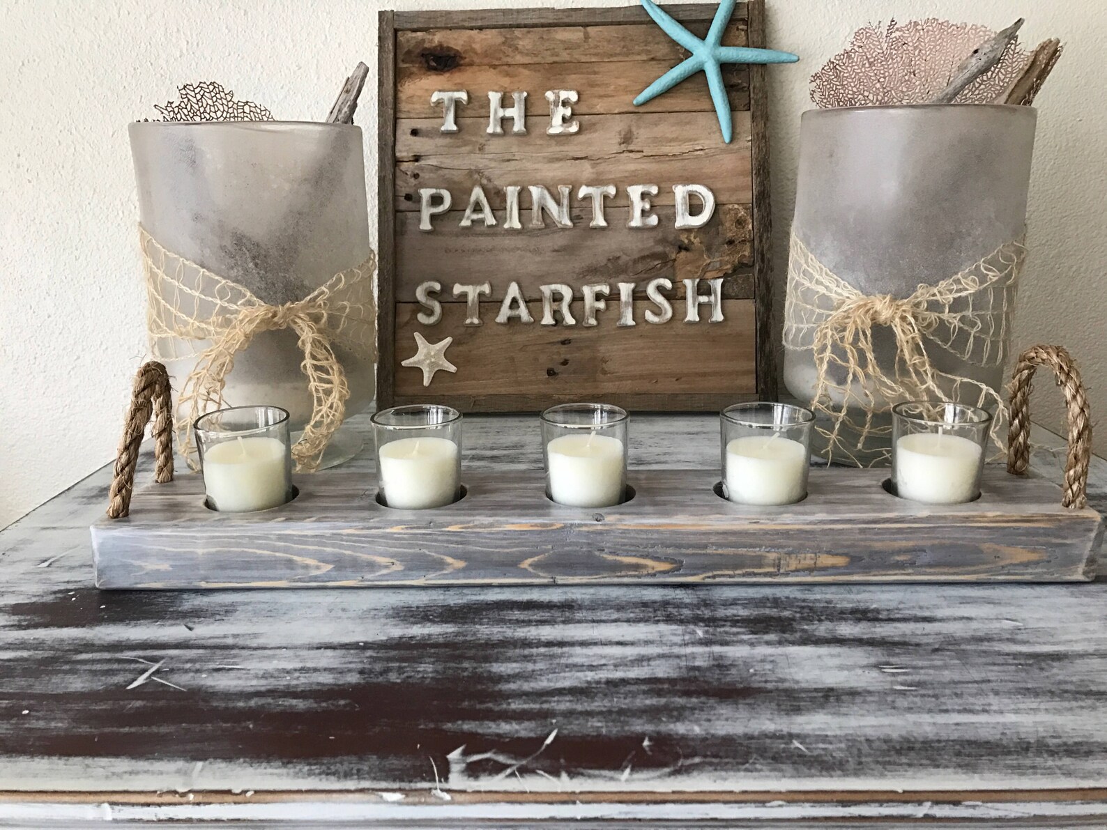 Driftwood Votive Candle Holder Etsy