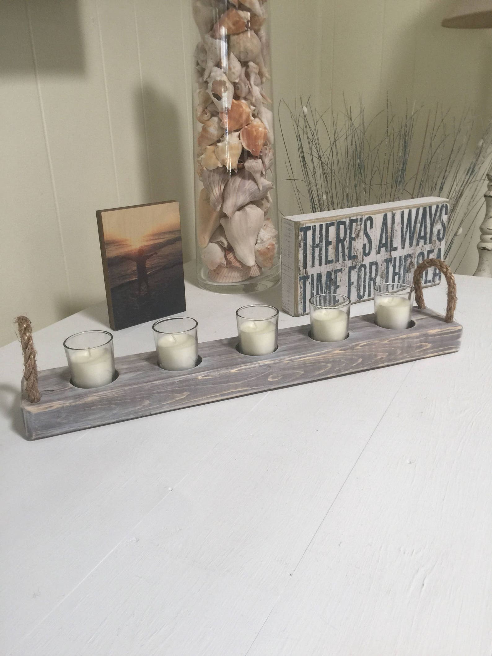 Driftwood Votive Candle Holder Etsy