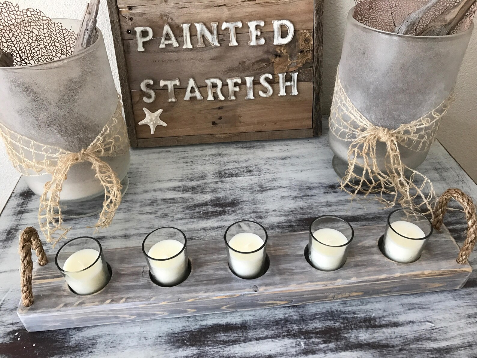 Driftwood Votive Candle Holder Etsy