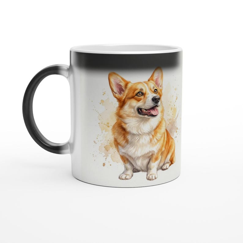 Sits-Not-Says-I-Love-You Corgi | Corgi Magic Mug | Color Changing Coffee Mug | Dog Mom Gift | Corgi Lover Gift | The Corgi Kid Co image 6