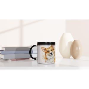 Nota de buenos días oculta y discreta / Taza mágica Corgi / Taza de café que cambia de color / Regalo para mamás perrunas / Regalo para amantes de los Corgis / The Corgi Kid Co imagen 7