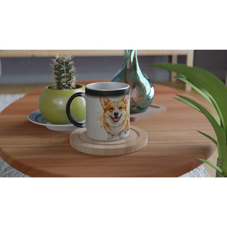 Love-Exactly-As-You-Feed Corgi | Corgi Magic Mug | Color Changing Coffee Mug | Dog Mom Gift | Corgi Lover Gift | The Corgi Kid Co image 2