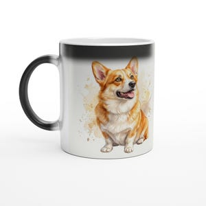 Furry Hungry Puppy-Eyes Corgi | Corgi Magic Mug | Color Changing Coffee Mug | Dog Mom Gift | Corgi Lover Gift | The Corgi Kid Co image 1