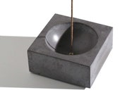 SALE! Large Orb concrete incense burner/ Incense holder/ Minimalist Home Decor