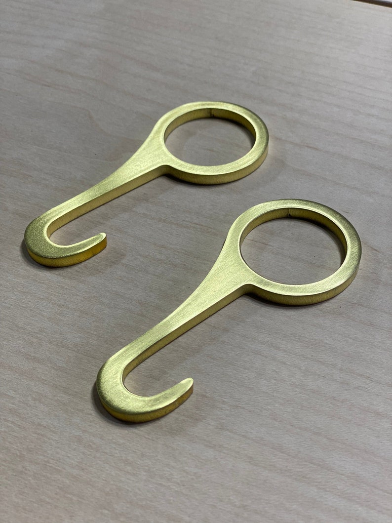 Solid Brass J hook for hanging dowel rod/ shower hook/curtain Etsy