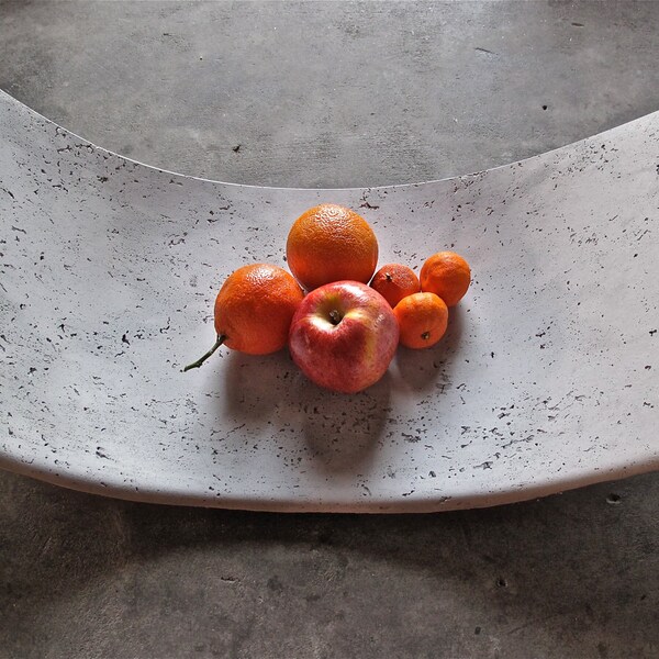 Curved Concrete Fruit Bowl or Tray