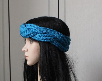 Headband, Vintage Style " braids " in blue!