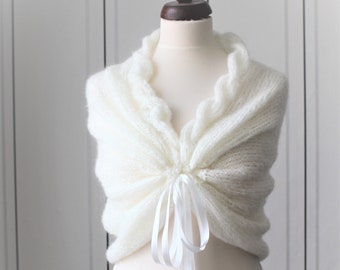 Wedding shawl capelet   in cream!