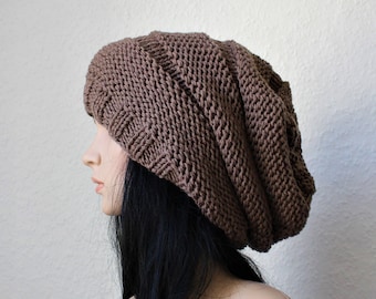 Beanie, boho, chunky "Jenny in latte"!