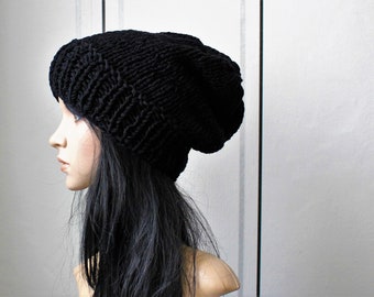 Black " Long  Beanie "  Unisex!