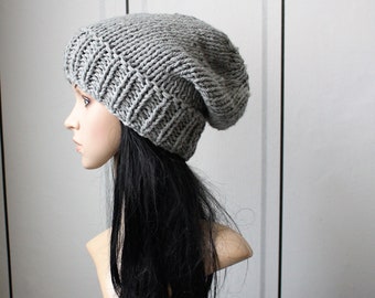 Stone Gray "Long Beanie"Unisex!