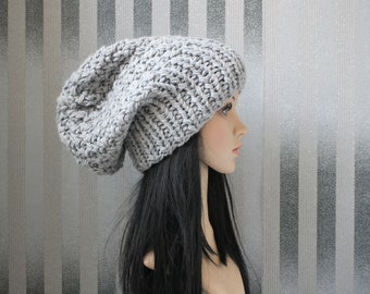 Long Beanie   Grau  " Unisex " !