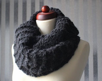 Winter scarf,Snood for Gentlemen " anthracite "