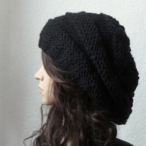 Beanie,Boho  &quot; Chunky Jenny &quot;  in black !