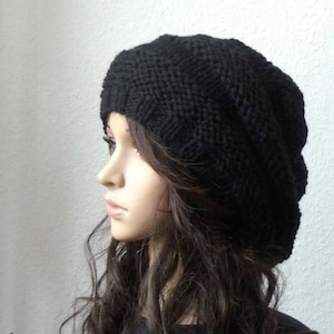 Beanie,Boho Chunky Jenny in black image 1