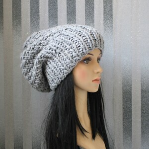 Long Beanie Gray Unisex image 2