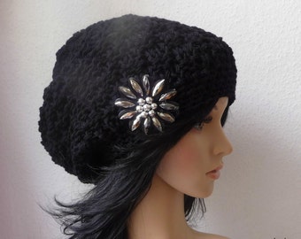 Beanie,Boho,Vintage Style " Lady  in black "