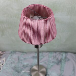 Lampenschirm, S, rosé, Upcycling, Netzmaterial Bild 4