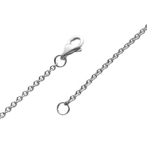 Thin Stainless Steel Necklace Chain, 1.5mm, Cable Link, Silver Color, Not Plated, Hypoallergenic, Non Tarnish Jewelry Womens image 2