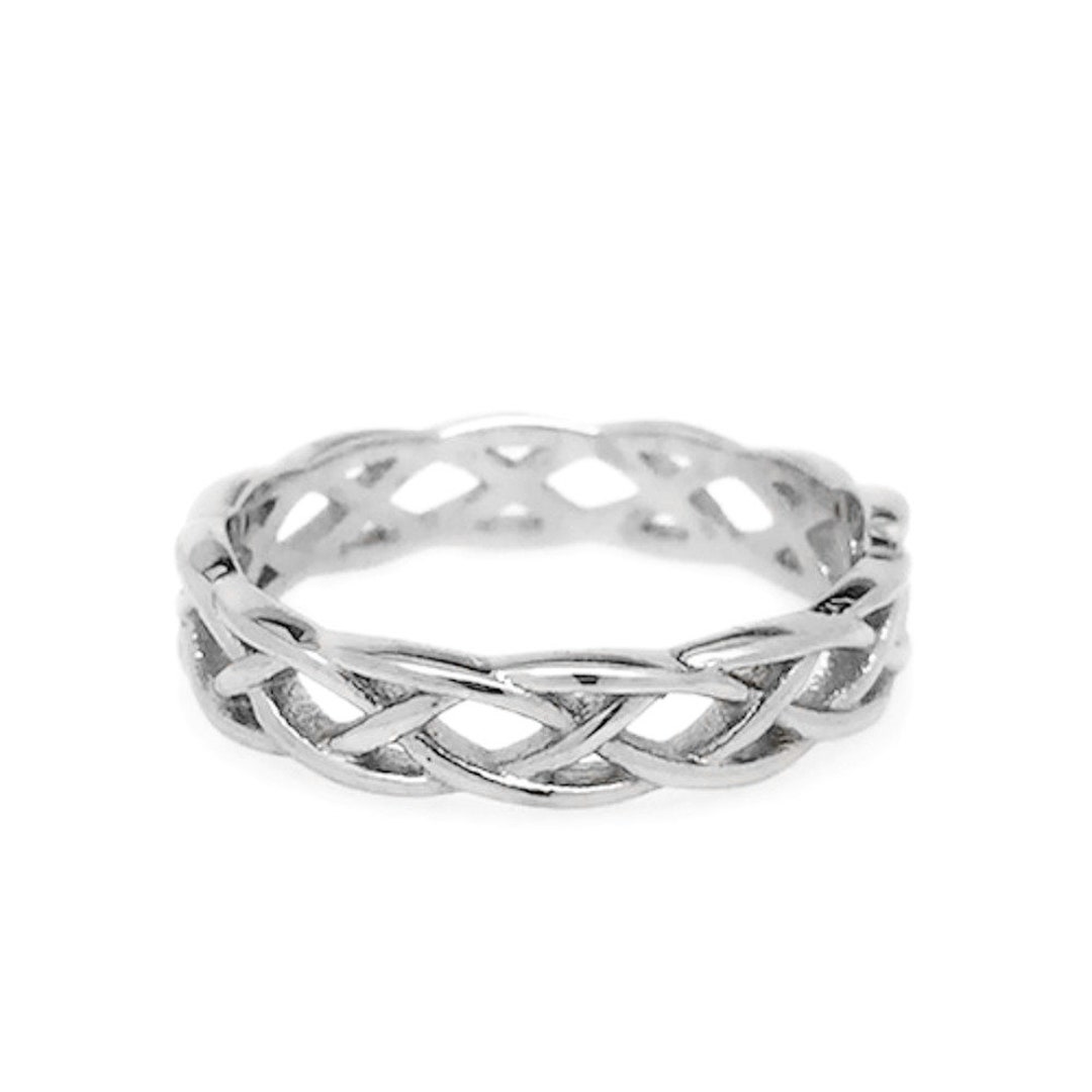 Womens Braid Infinity Ring Stainless Steel Jewelry Unique - Etsy