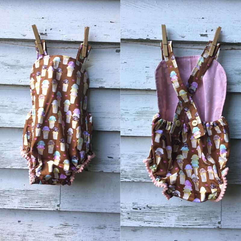 AMERICANA ICE CREAM SLEEVELESS SHORTIE ROMPER main image 0