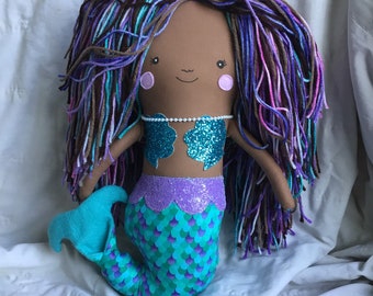 Large Stuffed Mermaid Doll, Plushie, Mermaid Plush, Mermaid Gift, Mermaid Birthday, Girls Toys, Mermaid Toy, Mermaid Christmas