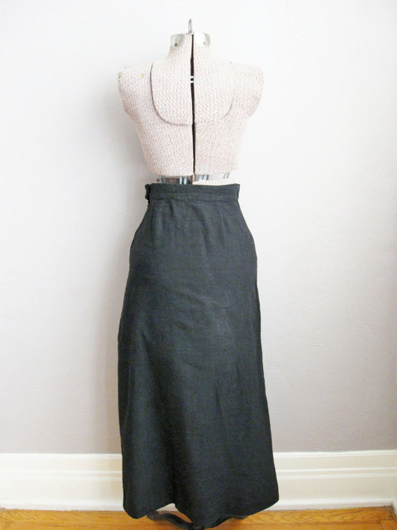 1960s Skirt Black Flowers Hippie Skirt Maxi Long Skirt Boho / - Etsy Canada