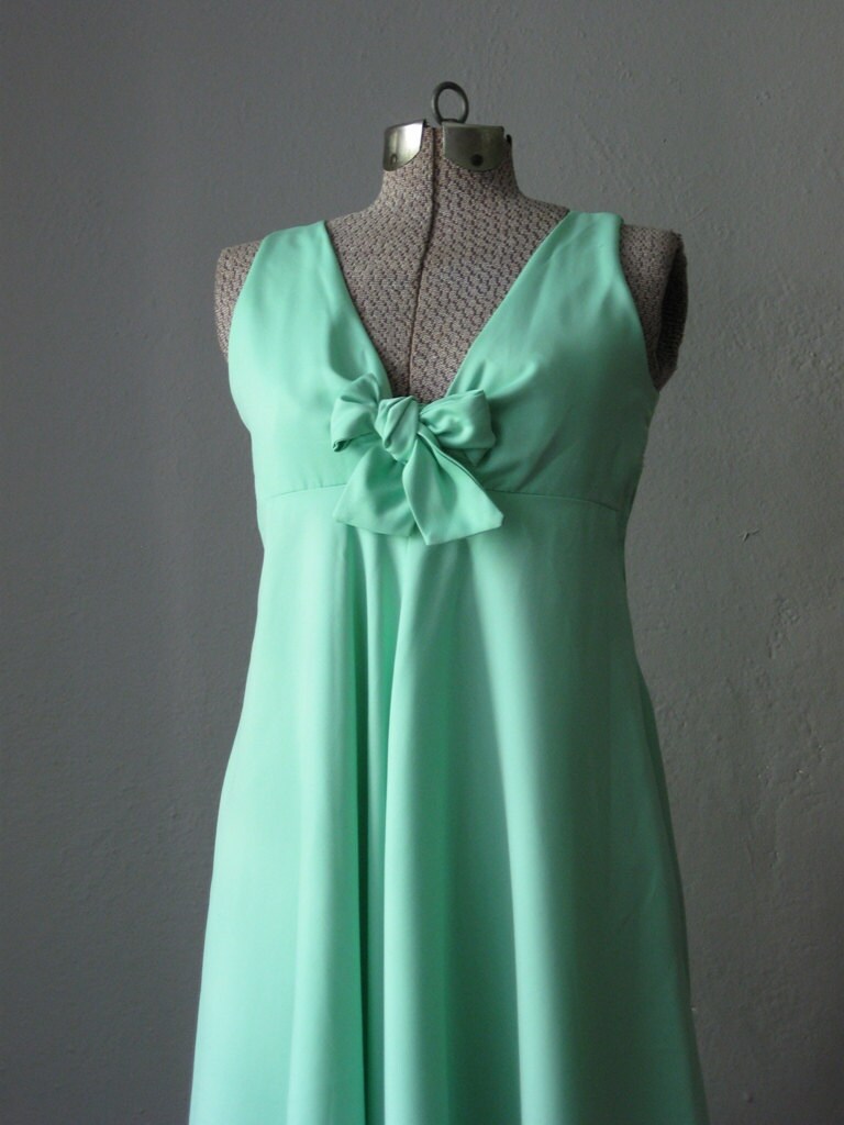 1960s Vintage Dress Maxi Dress 60s Bridesmaid Dress Seafoam | Etsy