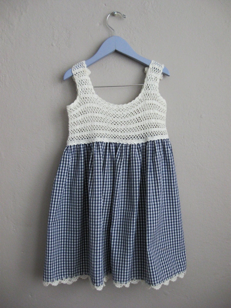 Girls Blue Gingham Frill Crop Set main image 1