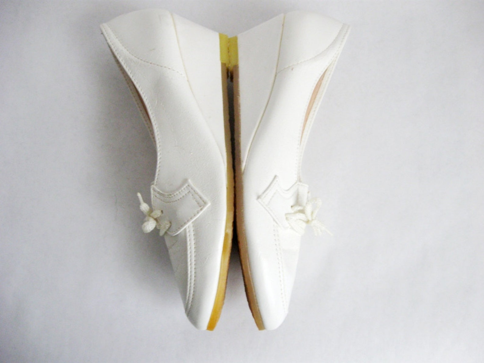 White Nurse Shoes 60s Vintage Shoes Wedge Heel Etsy