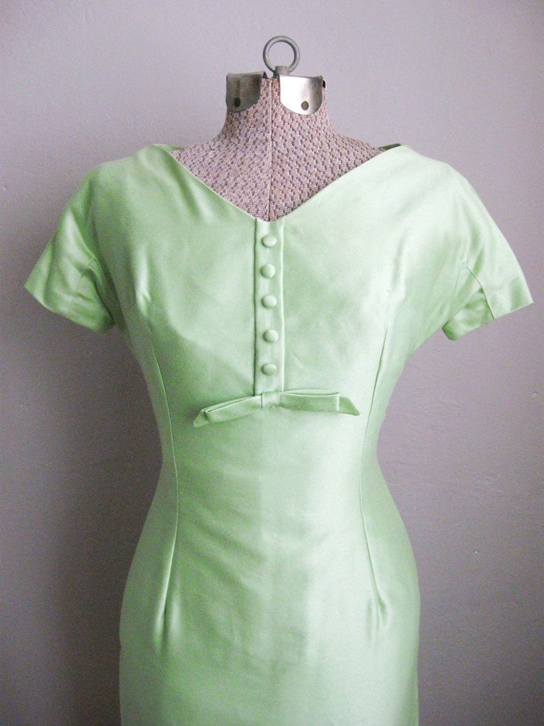 1950s Wiggle Dress Vintage Celery Green 50s Dress Short - Etsy