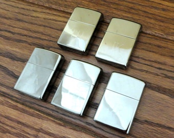 Set of 5 Black Ice Personalized Zippo Lighter - Engraved - Monogrammed- Groomsmen Gift-Birthday Gift (203)