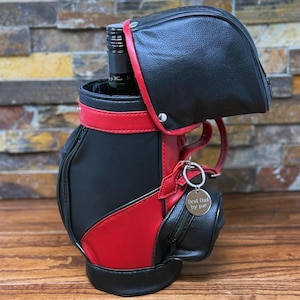 Gepersonaliseerde golftas wijnflescaddy, opener, sleutelhanger, flesopener, aangepast wijnaccessoire, picknick, barbecue, Moederdag, cadeaus voor hem