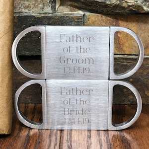 Cigar Cutter Personalized Guillotine Cutter Groomsman Father of the Groom Bride Father's Day Gifts for Him Wedding Step Dad image 1