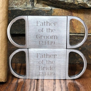 Cigar Cutter Personalized Guillotine Cutter Groomsman Father of the Groom Bride Father's Day Gifts for Him Wedding Step Dad image 1