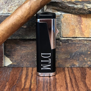 Personalized Triple Torch Cigar Lighter, Butane Lighter, Groomsman Gift, Gifts for Men, Best Man, Golfer Gift, Groomsmen, Fathers Day