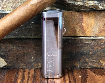 Groomsmen Gift, Butane Cigar Lighter- Personalized- Gifts for Men , Anniversary, Best Man, Fathers Day, Christmas, Grandfather, Monogrammed