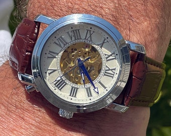 Men's photo locket wrist clearance watch
