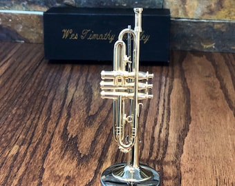 Personalized Miniature Trumpet - Music gift - Instrument - GIfts for Him - Gifts for Her - Birthday - Graduation - Musican - Teacher (GTR20)