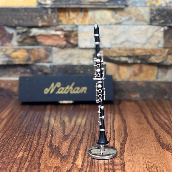 Miniature Clarinet - Personalized - Concert - Band - Musician- Gifts for Men or Women - Birthday - Christmas - Gifts for Kids (CBCL)