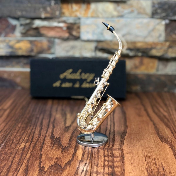 Miniature Saxophone - Gift for Musician - Music lover, Gifts for Her, Gifts for Him, Graduation, Home decor, Concert, Birthday (CGSA)